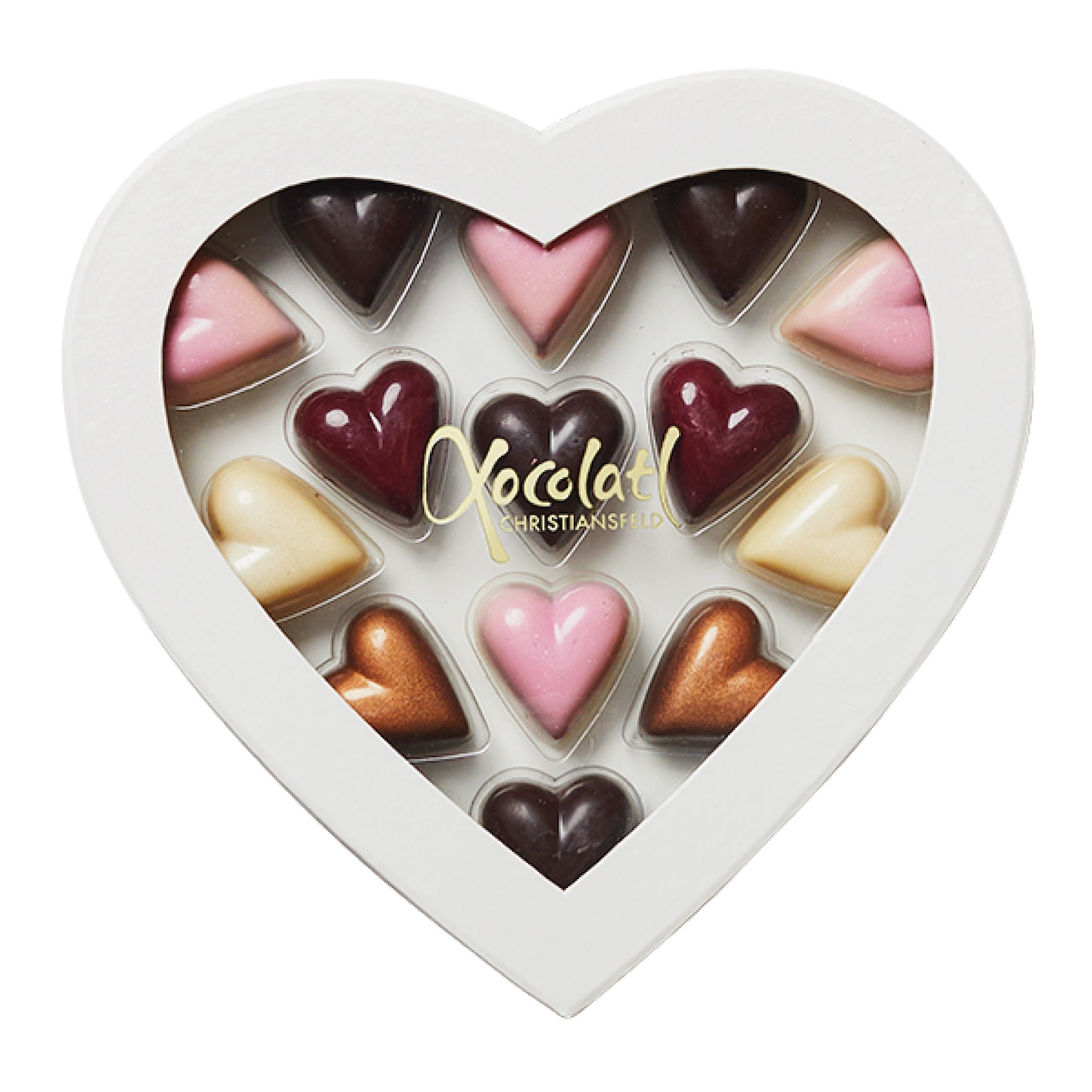 Heart Box - Inimi de ciocolată cu umplutură 130G