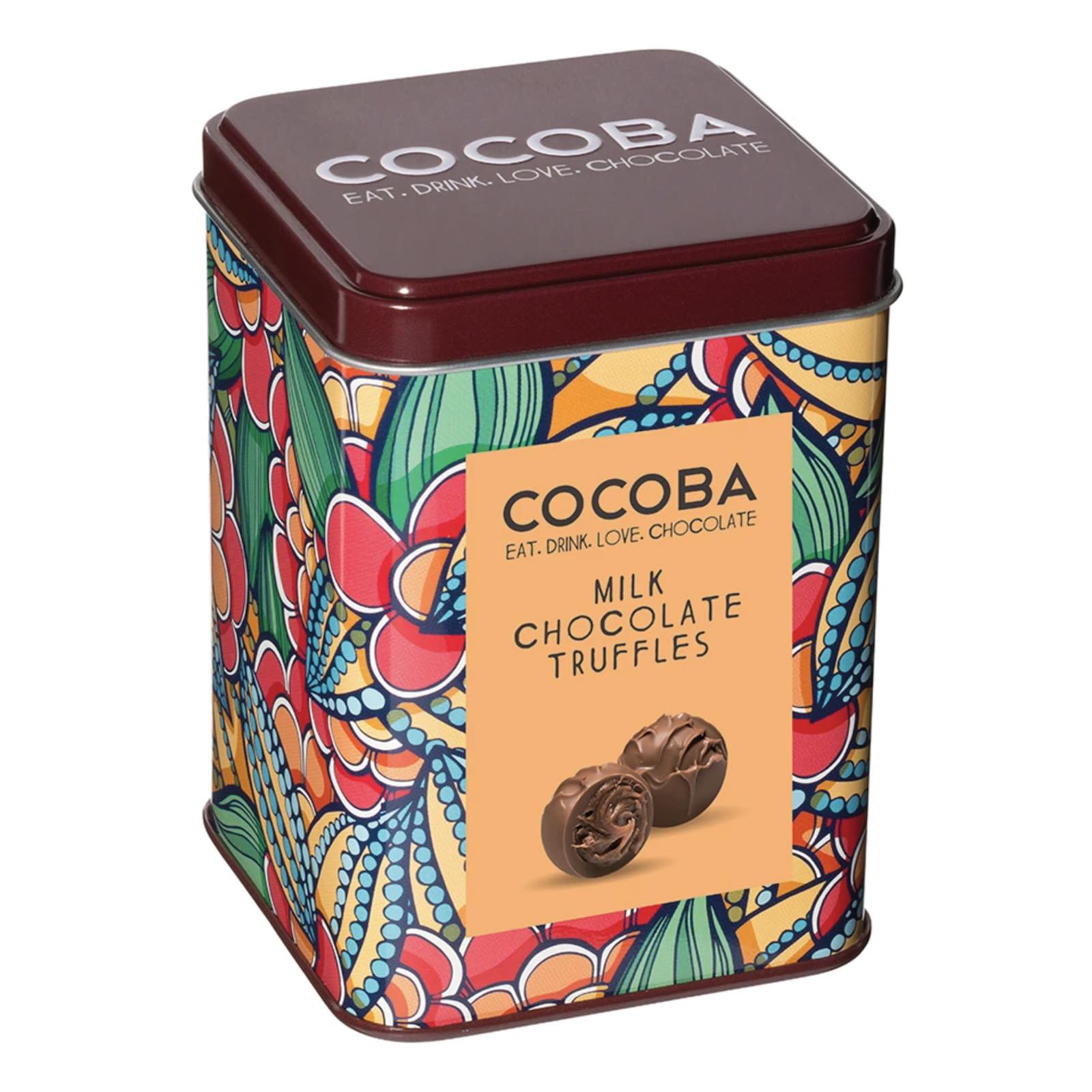 Trufe de ciocolată cu lapte în cutie metalică 120G