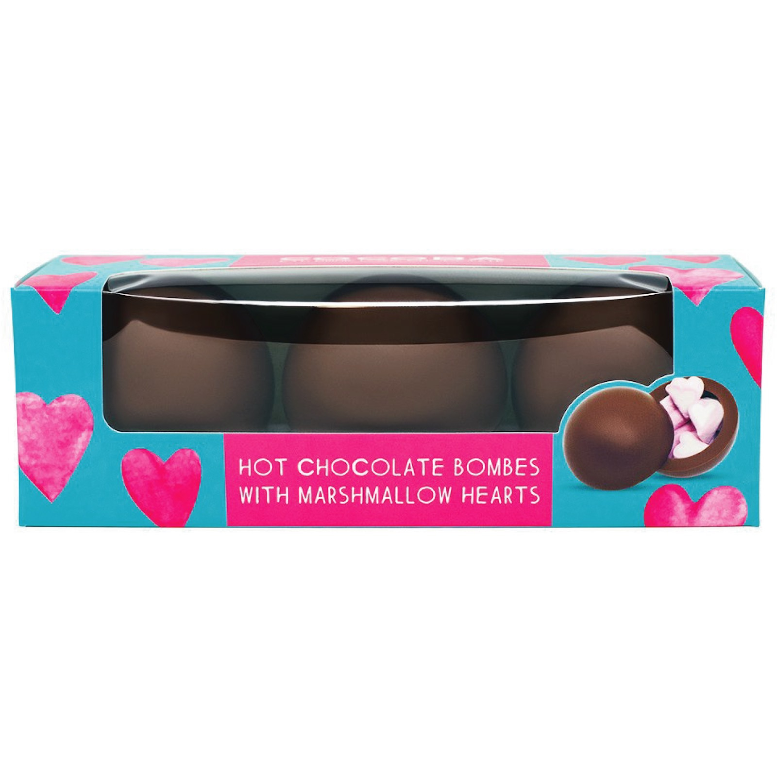 Set 3 sfere de ciocolată cu lapte și bezele inimioară 150G