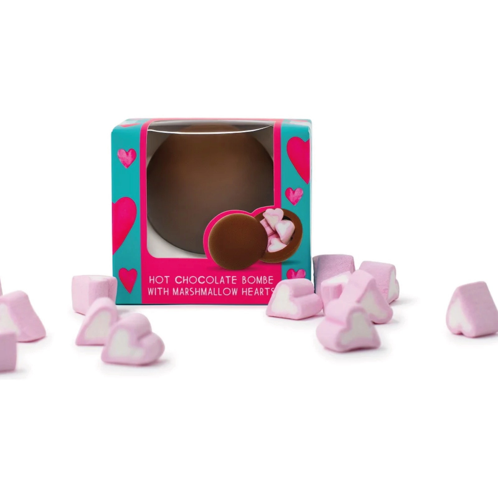 Sferă de ciocolată cu lapte și bezele inimioară 50G