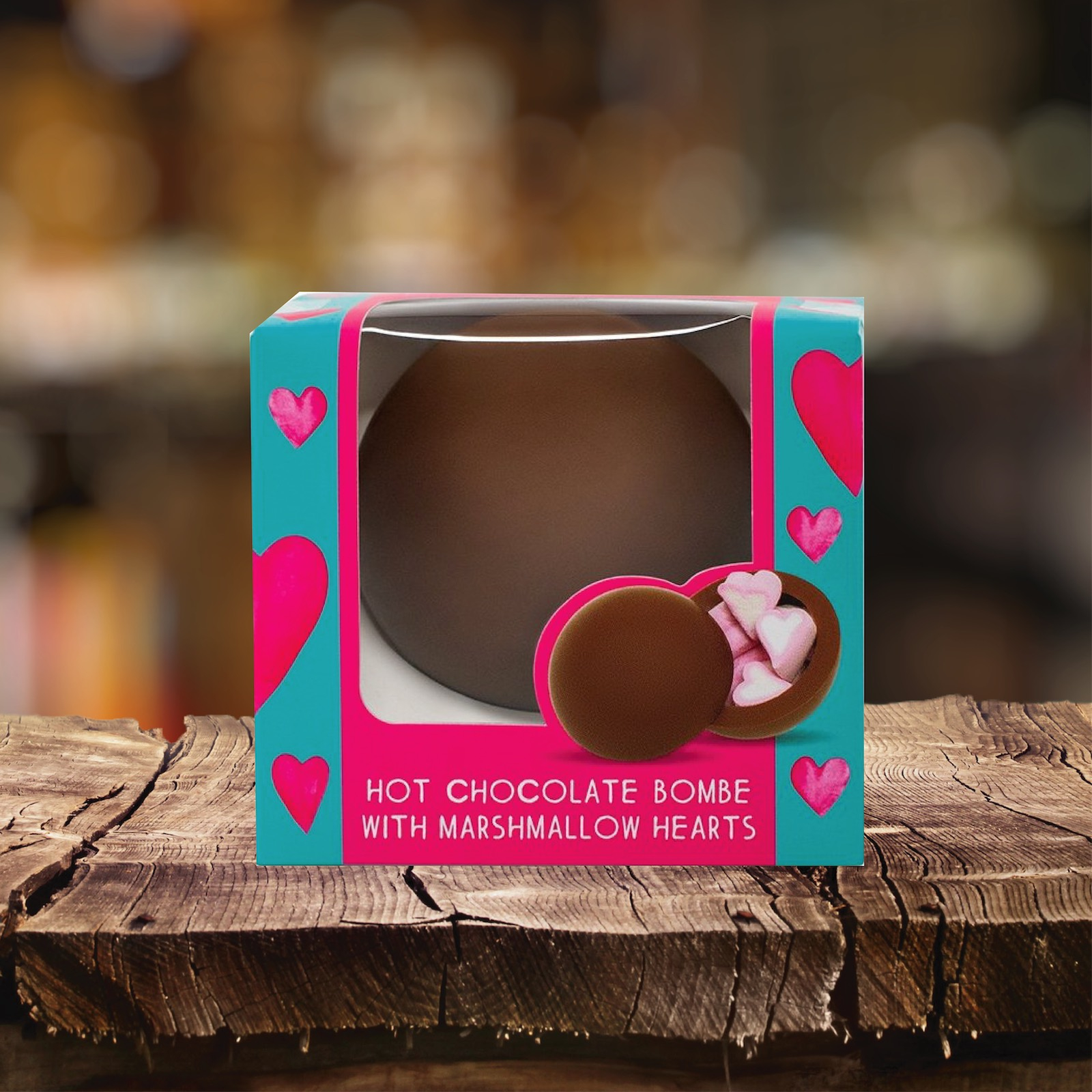 Sferă de ciocolată cu lapte și bezele inimioară 50G