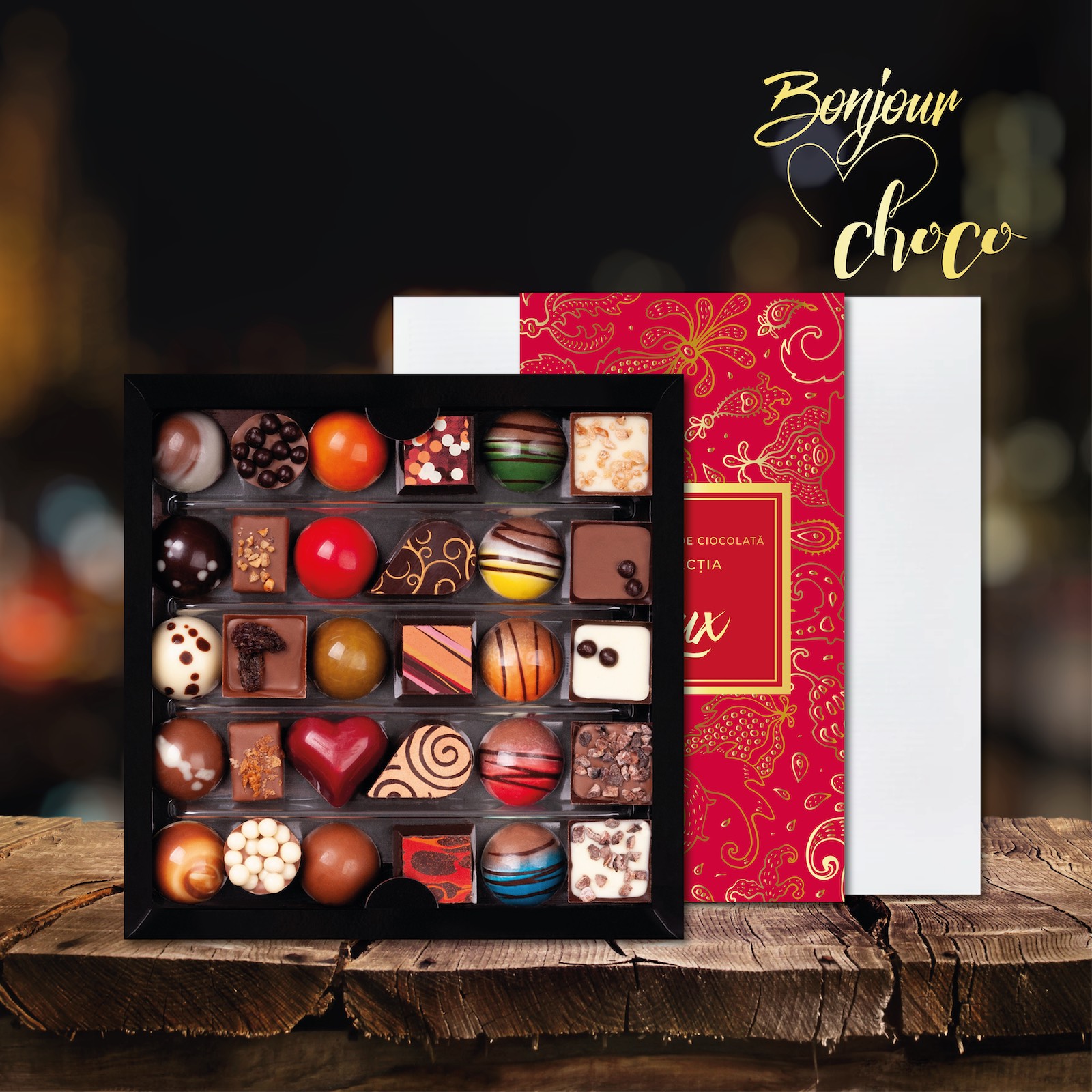 Colecția Lux - Bomboane de ciocolată cu umplutură 200G