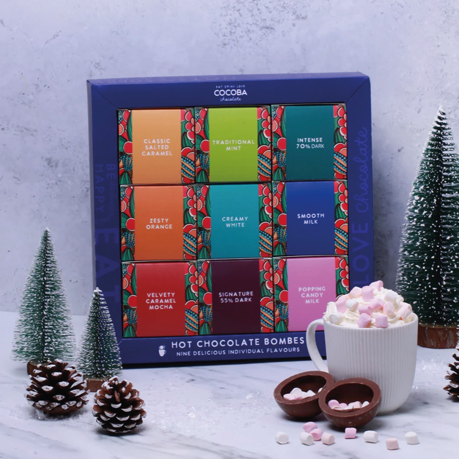 Set cadou 9 sfere de ciocolată cu bezele 450G